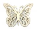 23" X 19" X 4" Light Yellow Rustic Butterfly Wooden  Wall Decor