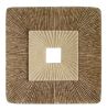 19" X 19" X 2.5" Brown Concave Square Double Layer Ribbed  Wall Plaque