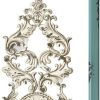 36" Teal and White Wood and Metal Distressed Panel Wall Decor