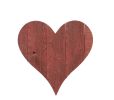 18" Rustic Red Reclaimed Wood Heart Wall Decor