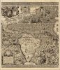 20" X 24" Vintage 1562 Map Of Early Americas Wall Art
