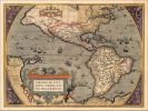 20" X 28" Vintage 1598 Map Of The Americas Wall Art