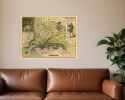 24" X 32" Map Of Virginia C1627 Vintage  Poster Wall Art