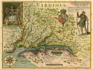 24" X 32" Map Of Virginia C1627 Vintage  Poster Wall Art