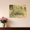 18" X 24" Map Of Virginia C1627 Vintage  Poster Wall Art