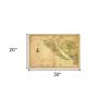 20" X 30" California As An Island C1650 Vintage Map Wall Art