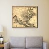 16" X 20" Map Of North America C1685 Vintage  Poster Wall Art