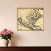 16" X 20" Map Of North America C1685 Vintage  Poster Wall Art