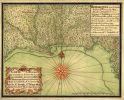 16" X 20" C1747 Map Of The Gulf Coast Vintage  Poster Wall Art