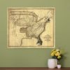 20" X 24" Eagle Map Of America C1833 Vintage  Poster Wall Art