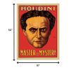 11" X 14" Houdini Master Of Mystery Vintage Magic Poster Wall Art
