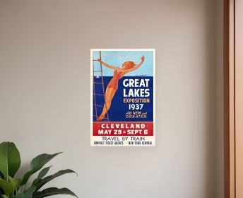 9" X 12" Great Lakes 1937 Vintage Travel Poster Wall Art