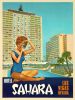 20" X 28" Hotel Sahara C1960S Las Vegas Vintage Travel Poster Wall Art