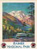 20" X 28" Rainier National Park C1920S Vintage Travel Poster Wall Art
