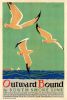 9" X 12" Birds Over Lake Michigan C1929 Vintage Travel Poster Wall Art