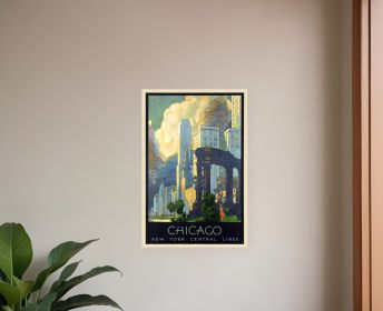 Vintage 1929 Chicago Vacation Travel Unframed Print Wall Art