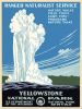 8.5" x 11" Yellowstone National Park c1938 Vintage Travel Poster Wall Art