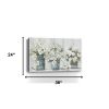 36" x 24" Watercolor Soft Pastel Bouquet Trio Canvas Wall Art