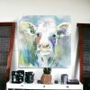 Watercolor Cow Unframed Print Wall Art