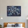 24" x 32" Navy Blue Watercolor Midnight Bird Rendezvous Canvas Wall Art
