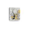 20" Modern Yellow and Black Flower in Bloom Canvas Wall Art