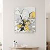 Modern Yellow And Black Flower In Bloom Unframed Print Wall Art