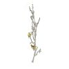 Modern 22" Silver Branch and Golden Birds Wall Art