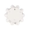 9" Off White Sculptural Flower Ceramic Wall Decor