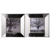 Set of 2 Vintage Style Mirrored Square Picture Frames