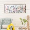 Rainbow of Wildflowers Framed Giclee Wall Art Floater Frame Graphic Art Wall Art