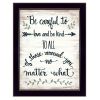 Be Careful 2 Black Framed Print Wall Art