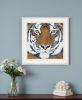 Tiger Gaze 1 White Framed Print Wall Art
