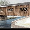 The Kissing Bridge 6 Black Framed Print Wall Art