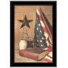 God and Country 6 Black Framed Print Wall Art