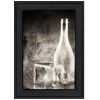 Moody Gray Glassware Still Life 2 Black Framed Print Kitchen Wall Art
