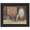 Country Bath 3 Black Framed Print Bathroom Wall Art