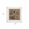 Hugs Around the Neck 1 White Framed Print Wall Art