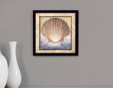 Shell Black Framed Print Wall Art