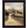 Country Road Take Me 2 Black Framed Print Wall Art
