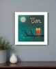 Night Owl 1 White Framed Print Wall Art