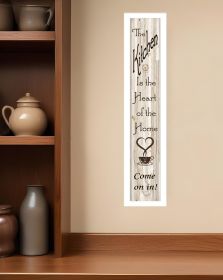 Kitchen Is The Heart of The Home 10 White Framed Print Kitchen Wall Art