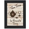 Tea Time 2 Black Framed Print Kitchen Wall Art