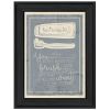 Brush Teeth 3 Black Framed Print Wall Art