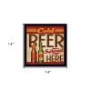 Cold Beer Served Here Black Framed Print Wall Art