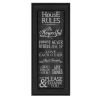 House Rules Black Framed Print Wall Art