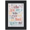 Who You Think You Are 1 Black Framed Print Wall Art