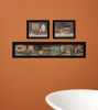 Set Of Three COUNTRY BATH II 10 Black Framed Print Bathroom Wall Art