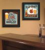 Set Of Two Beer Oclock Black Framed Print Wall Art