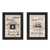 Set Of Two Friendship Journey 1 Black Framed Print Kitchen Wall Art