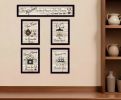 Set Of Five Kitchen Friendship Collection II 3 Black Framed Print Kitchen Wall Art
